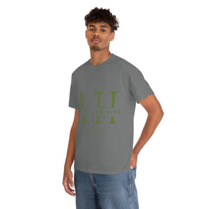 Unisex Heavy Cotton Tee- Green Logo